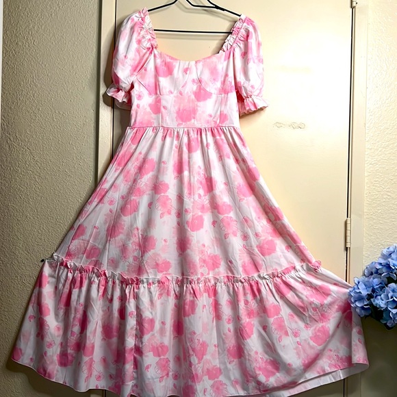 Stylish pink and white knee-length underwear without tears and problems, size M - Picture 2 of 7